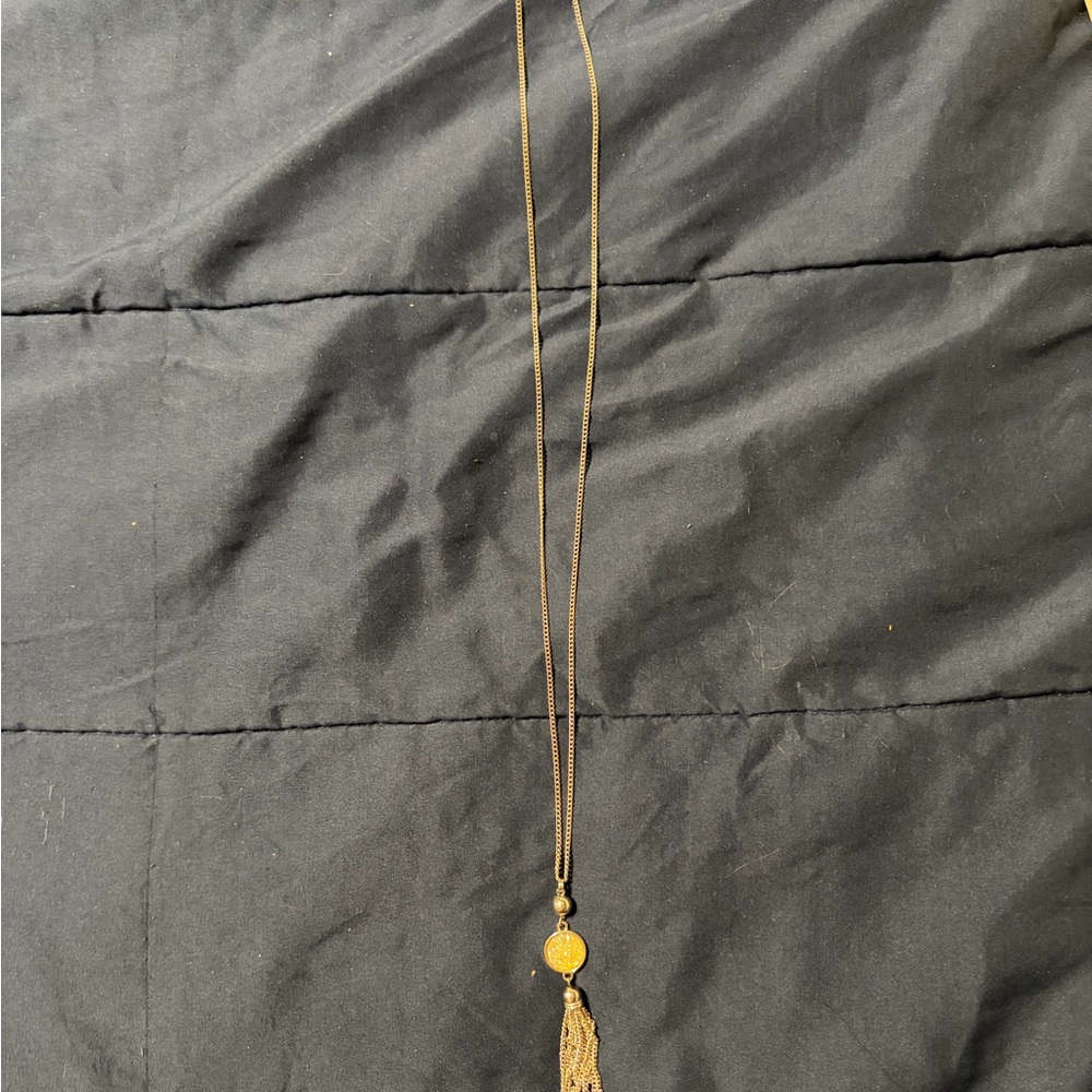 Elegant silver Tassel Necklace